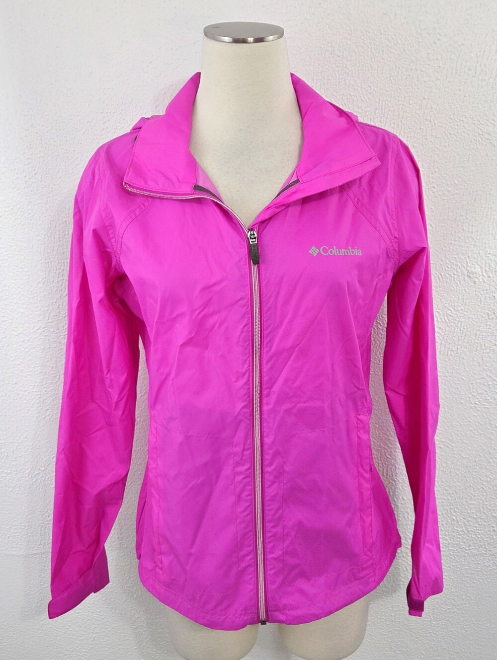 Columbia Switchback II shell jacket fuchsia pink water resistant windbreaker Med